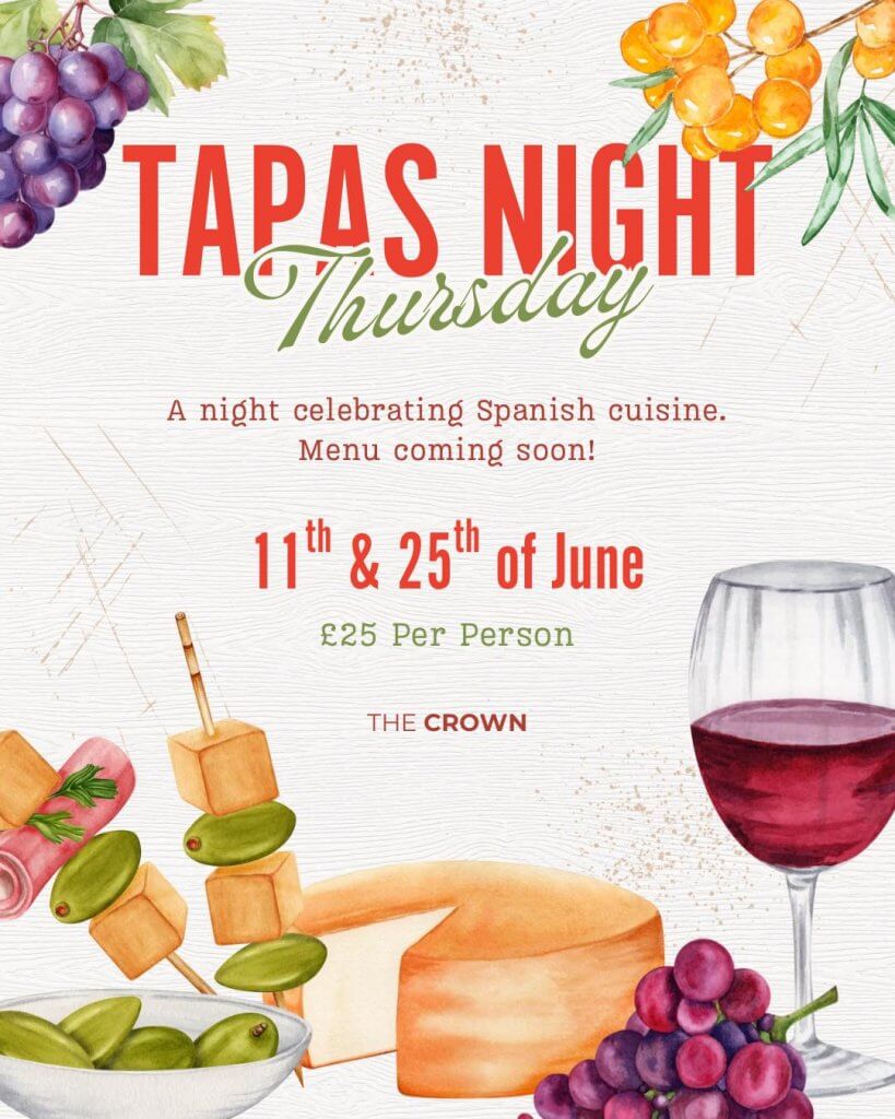 The Crown Stowupland Tapas Night - £25